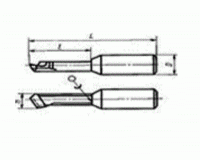 Чертеж резца координатно расточного для сквозных отверстий 2145-0011 ВК6М
